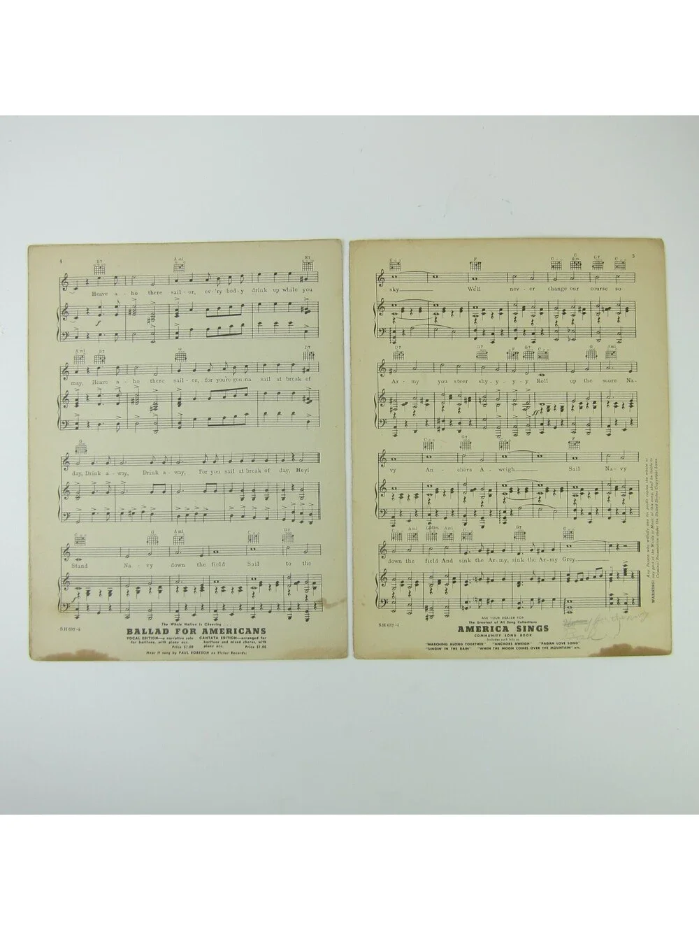 Sheet Music Anchors Aweigh Song Of The Navy Charles A Zimmermann Vintage 1935